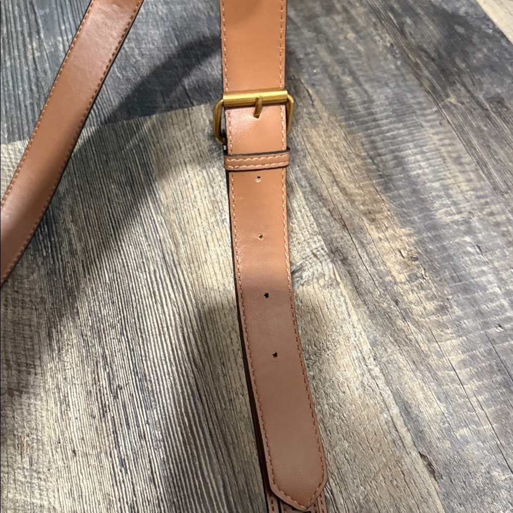 Steve Madden Tan Crossbody Bag with Gold Accents - Picture 5 of 11